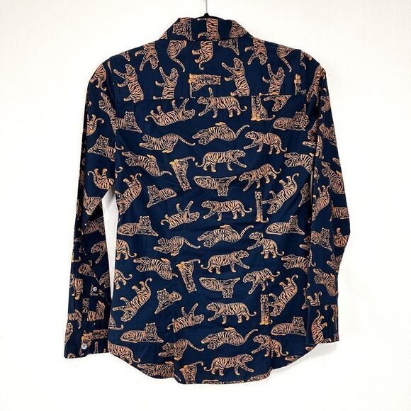 J. Crew Tiger Print Button Down Size XXS - Picture 4 of 8